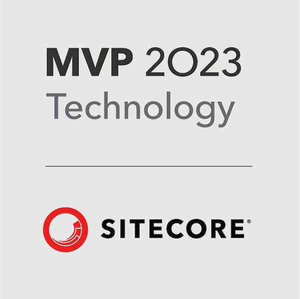 Sitecore Technology MVP 2023 badge.